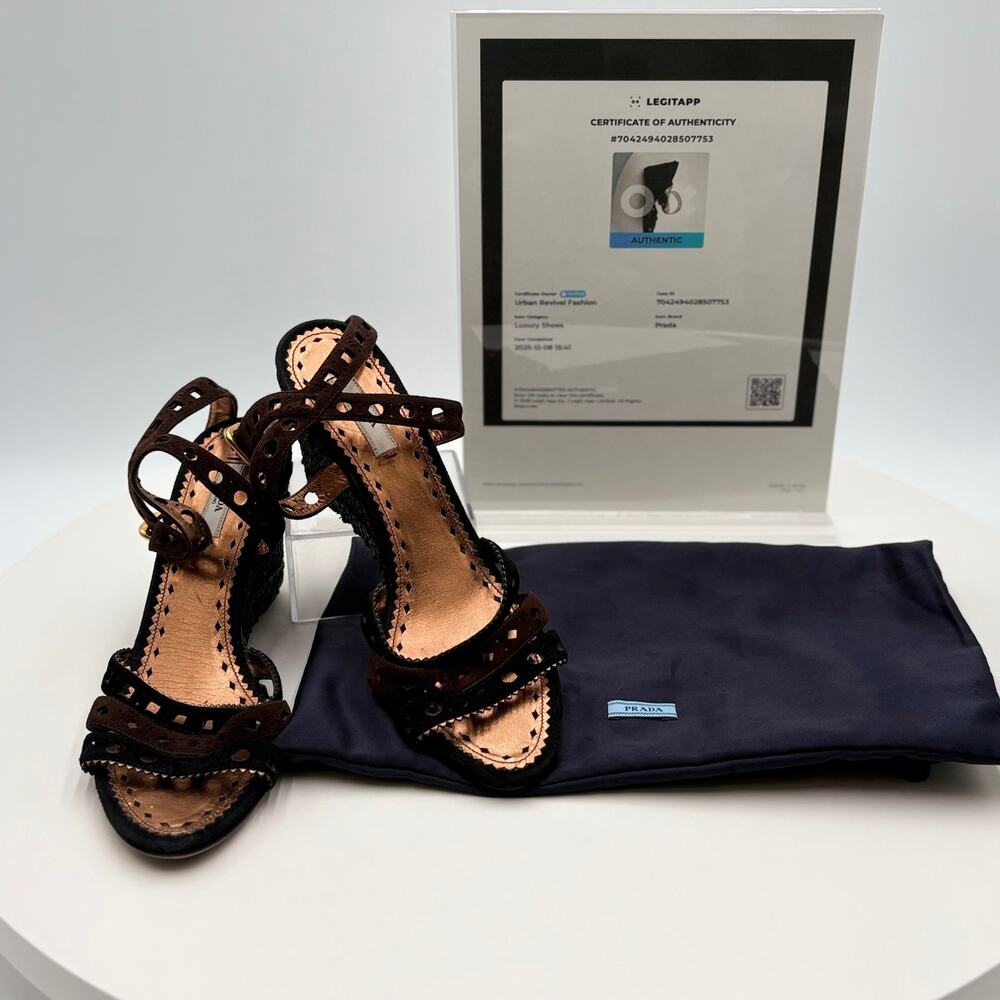 Authenticated Prada Wedge Sandal
